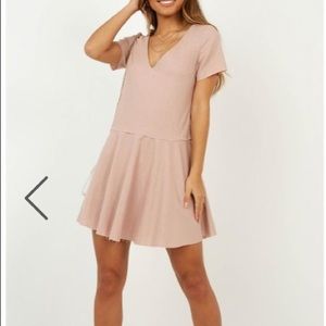 NWT Showpo Blush Linen Dress